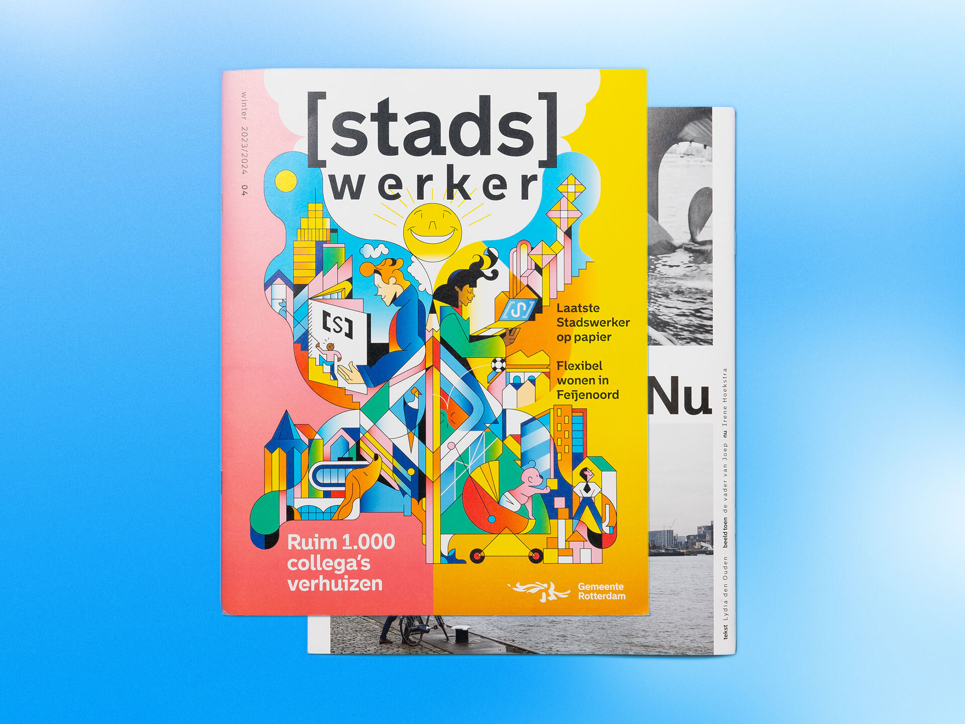 cover van het magazine stadswerker met ontwerp van Maus Baus
