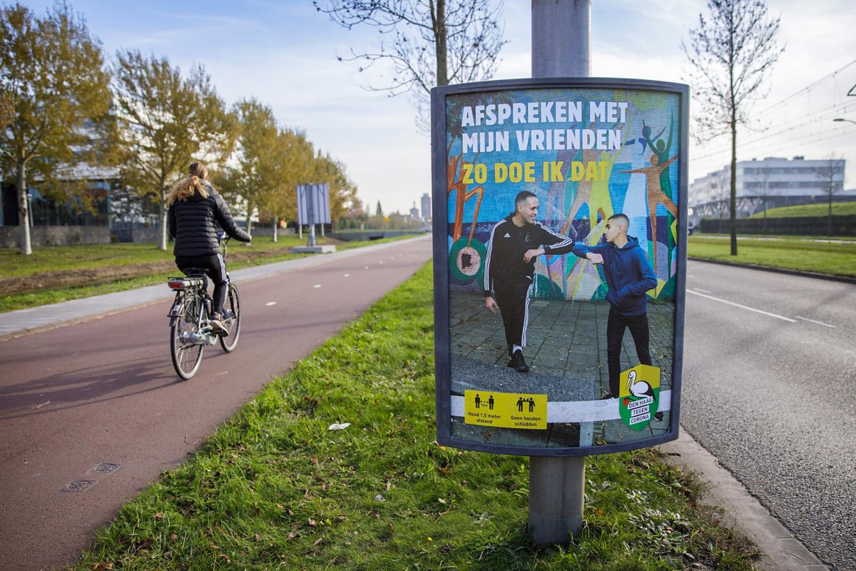 Poster coronacampagne gemeente Den Haag