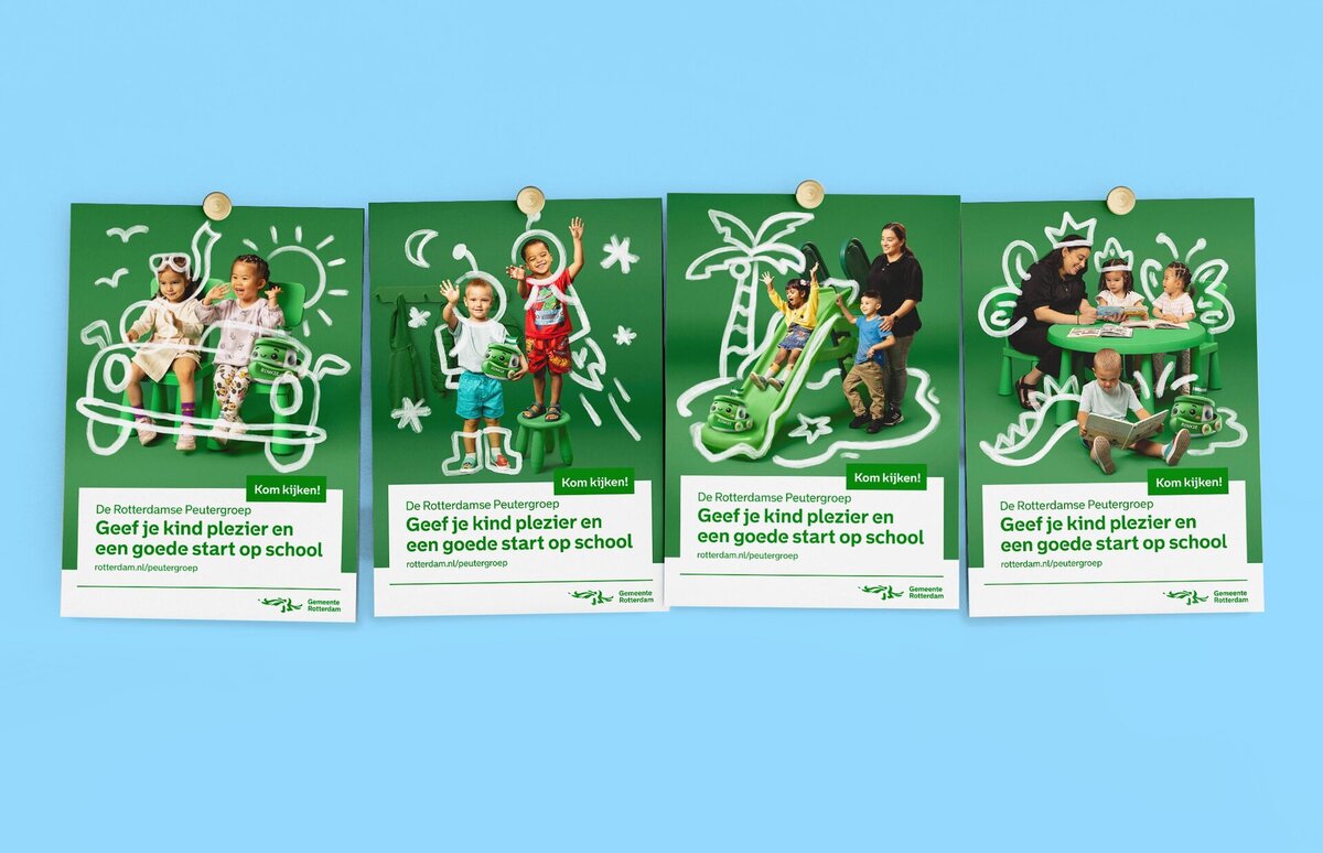 campagne posters voor de rotterdamse peutergroep