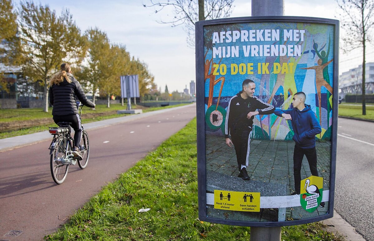 Poster coronacampagne gemeente Den Haag